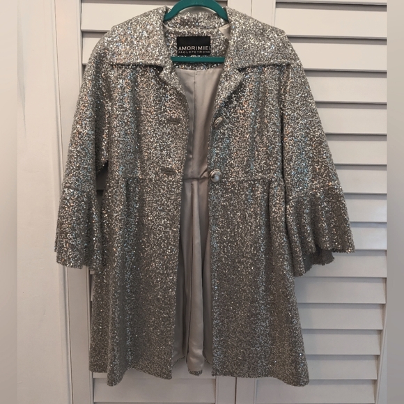 Silver sequins jacket, studio 54 style! - Picture 1 of 6